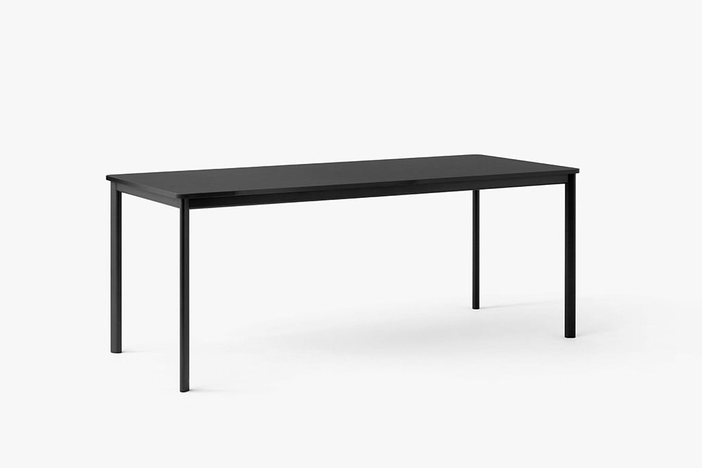 andtradition &tradition Drip HW59 Tisch 190 x 80 (Tischplatte schwarz Fenix Nano Laminat (072... Tischplatte schwarz Fenix Nano Laminat (0720), Gestell schwarz 132297A382A066