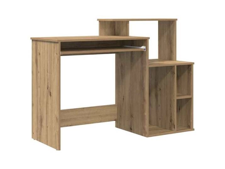 @FRENCH Bureau - Espace rangement optimal Table Informatique pour étudiants avec Rangement chêne artisanal 120.5x44x88.5cm 7453183