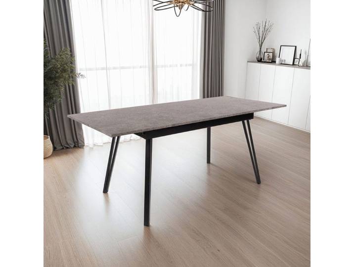 Table à manger extensible 160/200x90x76 cm effet granit - MINDY
