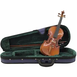 Dimavery Violine 1/4 mit Bogen, im Case (Geige, 1/4), Streichinstrumente, Braun