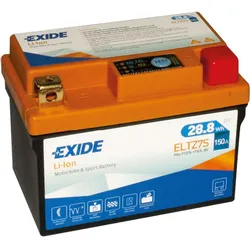 Exide ELTZ7S Li-Ion Lithium Motorradbatterie 12V 2,4Ah 150A