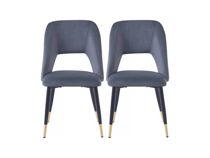 Habitat Garten Stuhl 2er Set coralie Grau, 55x85x48 cm, Esszimmer, Stühle