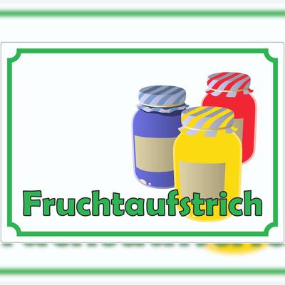 HB-Druck Fruchtaufstrich Marmelade Werbeaufkleber Hofladen Verkaufsförderung A8 (52x74mm)