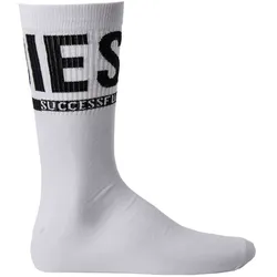 DIESEL Socken Unisex, SKM-RAY, Successful Living, Stretch Rippbündchen, Uni Weiß / Small (Gr. 35-38)