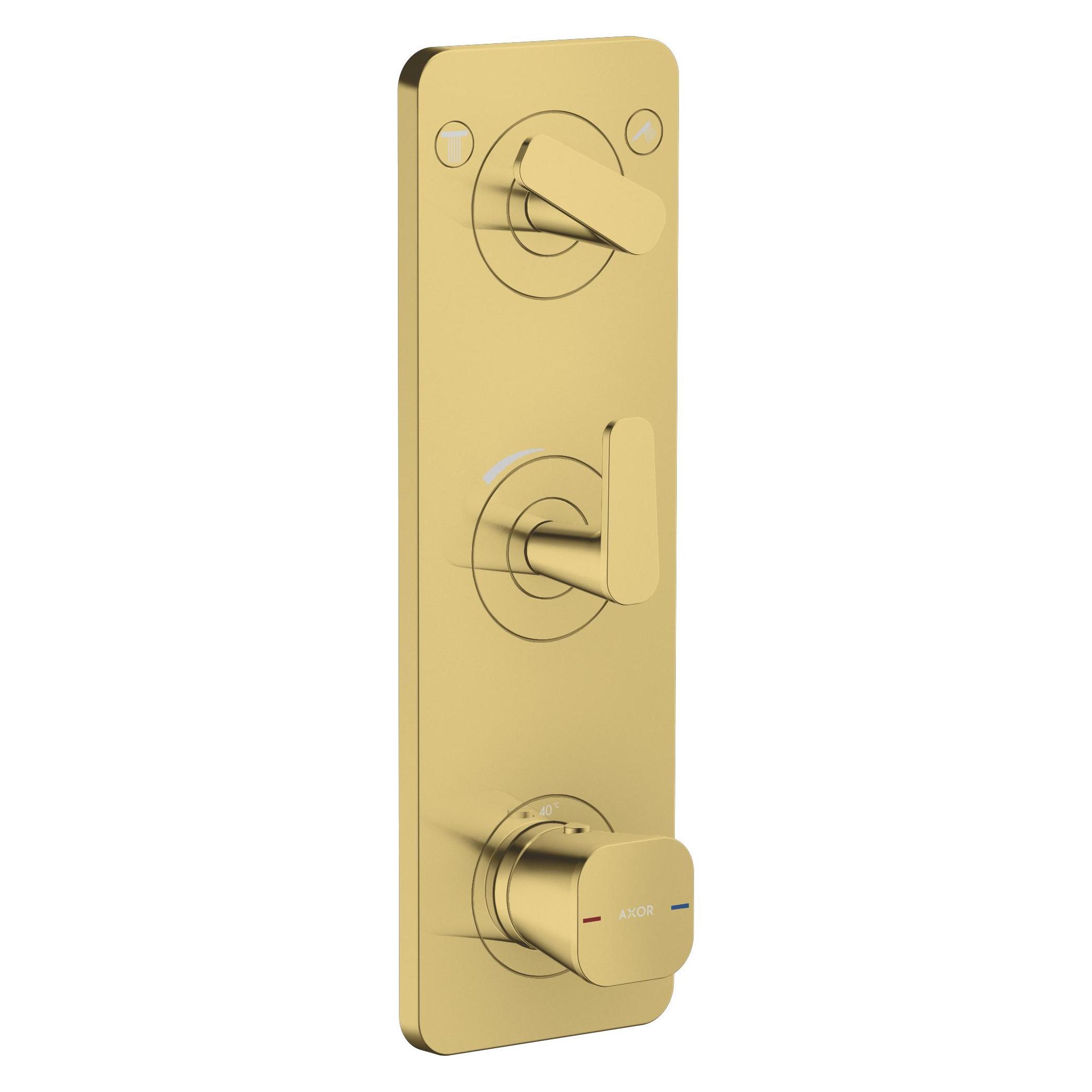 Axor Citterio C Module thermostatique 380/120 encastré avec plaque pour 2 consommateurs, 49700990 (49700990)