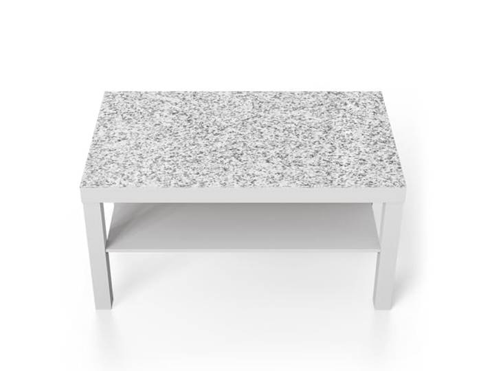 DEQORI Glastisch weiß groß 90x50 cm Motiv Zeitlose Granitstrukturen ausgefallener Beistelltisch aus Glas Hochglanz Couchtisch fürs Wohnzimmer moderner Couch Tisch mit Design
