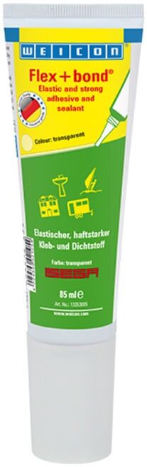 WEICON Flex+bond®, dauerelastischer Kleb- und Dichtstoff, 85 ml, transparent (13353085)