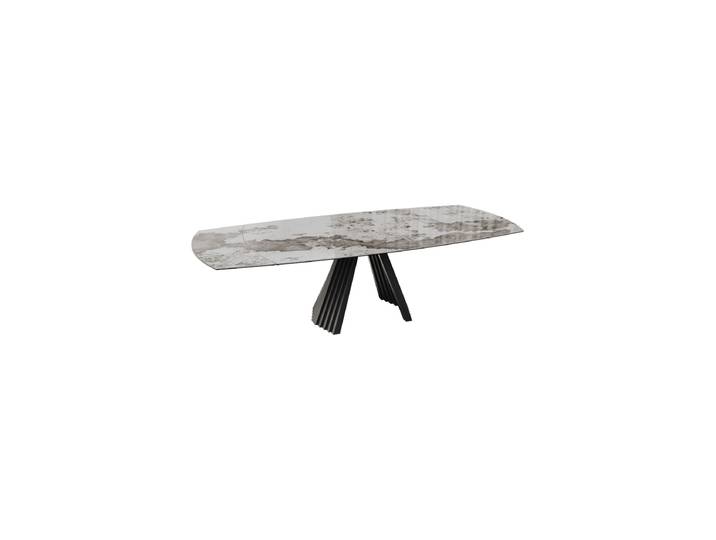 Ausziehbarer Designer Esstisch „Gotham“ aus Keramik, in verschiedenen Grössen Calcatta glänzend 190-270 x 120 cm Akante Design