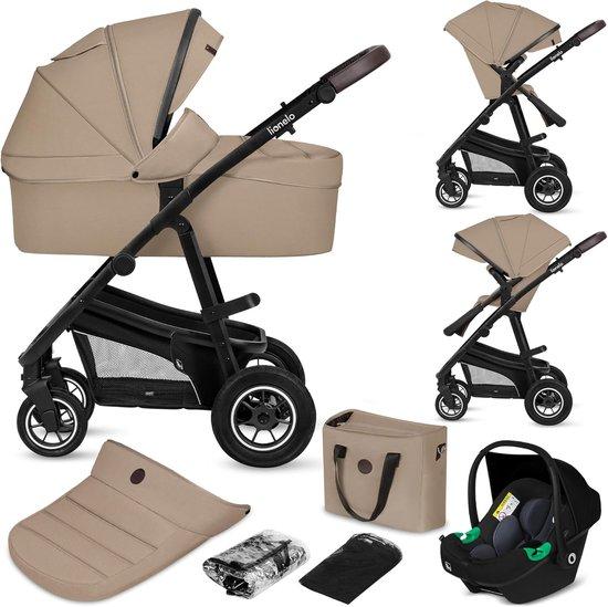 3-in-1 Kinderwagen - Kombi-Kinderwagen-Set - Transport für Babys - ADAC- - Ab Geburt - Beige, sandfarben