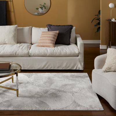 TOWN & COUNTRY LUXE Maya Soft Arches Neutral Indoor Area Rug with High-Low Texture