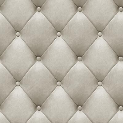 "Veer Decor Faux Plush Quilted Diamond Upholstery Wallpaper - Roll 20.86""x33ft"