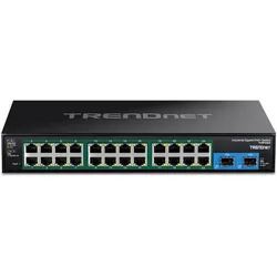 Trendnet 26-Port Hardened Industrial Gigabit Poe Rackmount Switch (26 Ports), Netzwerk Switch, Schwarz