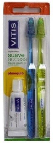 Vitis Access Soft Toothbrush Duplo + Toothpaste 15 ml