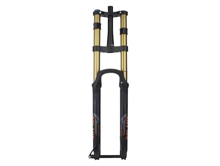 HESHUWEN Federgabel MTB-Gabel 27,5 29 Zoll Elektrofahrrad Tonnenachse Dämpfung Aluminiumlegierung Luftdruckfederung Gerades/konisches Rohr Fahrrad Federgabel(29 Tapered Golden)