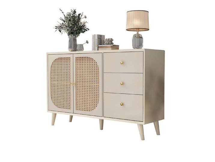 MODFU Sideboard Kommode (Breite 120 cm), (mit 2 Türen und 3 Schubladen)