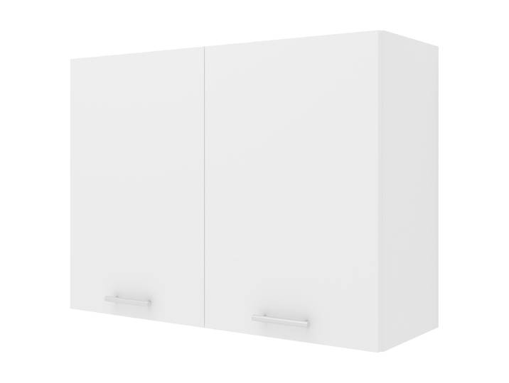 Meuble d'angle suspendu Esilo 80cm Blanc/Blanc