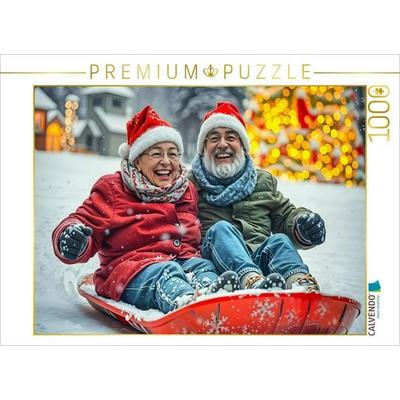 CALVENDO Puzzle Vollgas durch den Winter | 1000 Teile Lege-Größe 64x48cm Foto-Puzzle für glückliche Stunden