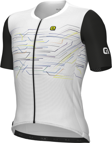ALE' Maglia ciclismo  MEGABYTE PR-E bianco 2025