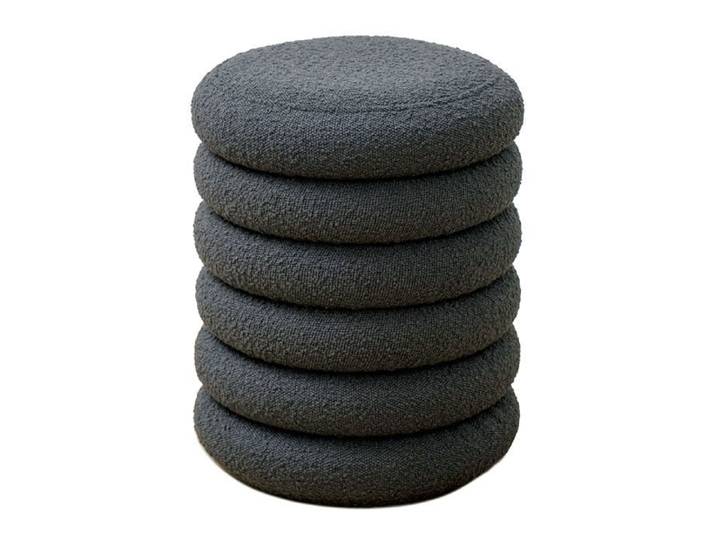 SVITA BLOSSOM XS Pouf avec espace de rangement Pouf Ottomane Coussin Boucle gris