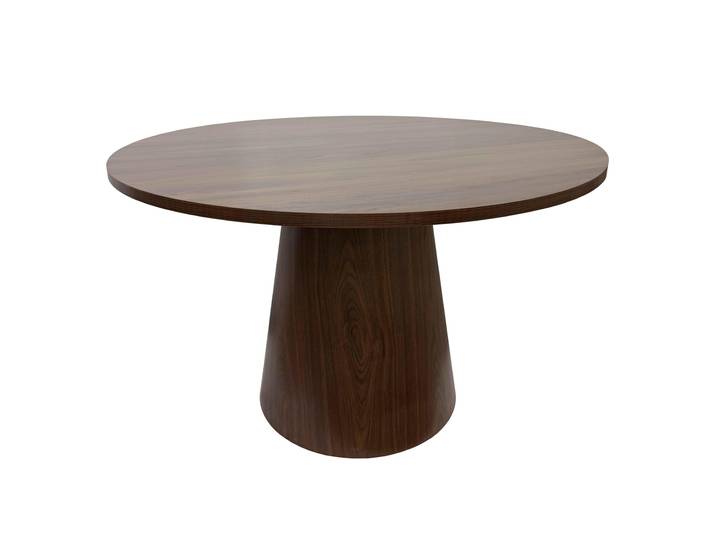 Oviala - Table à manger ronde effet bois 4 personnes