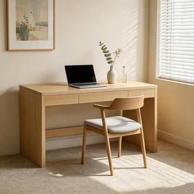 "47"" Computer Desk with Drawer, Home Office Writing Desk, Study Table for Bedroom"