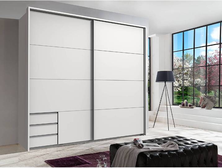 Passepartout Seattle 228cm Weiß/Weiß Spanplatte, foliert