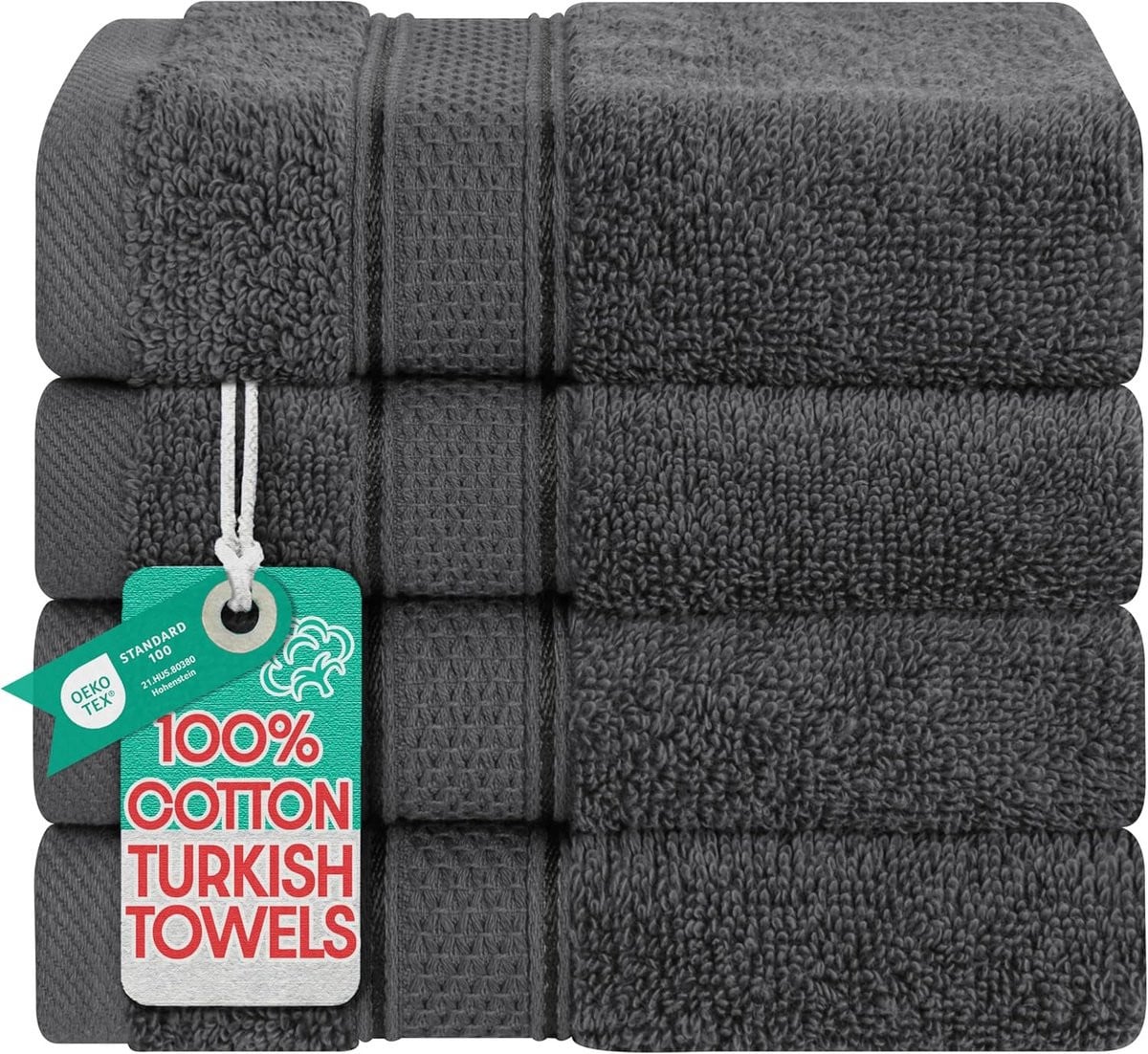 4-delige set luxe Turkse katoenen washanddoeken voor volwassenen