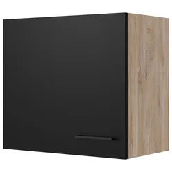 Küchenoberschrank Capri Schwarz/Eichefarben