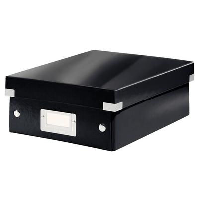 Leitz Click & Store WOW Kleine Aufbewahrungsbox Hartpappe Schwarz 220 x 282 x 100 mm