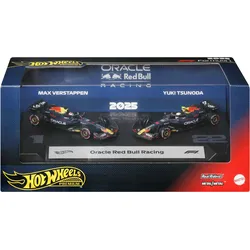 Hot Wheels Premium Formel 1 Spielzeugauto 2er-Pack, Oracle Red Bull Racing: Verstappen und Tsunoda
