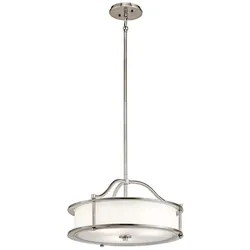 Elstead Lighting, Pendelleuchte, Emory Hängeleuchte E27 3-fach 26cm Klassisches Zinn (E27)