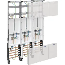 Hager ZL33X4 Komplettfeld, universZ, 1050mm, 3ZP, 3-feld, Ausf. NRW SH MV N-sachsen EON-Mitte