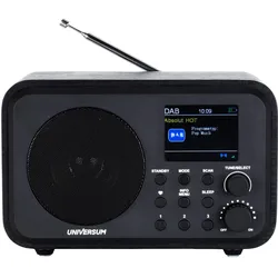 Universum DR 300-20 Tischradio DAB+, UKW Bluetooth, DAB+, UKW wiederaufladbar Schwarz (DAB+, FM, Bluetooth), Radio, Schwarz