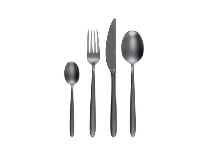 Besteck-Set SOLA Gaya, Hellgrau, 16-teilig , grau (hellgrau), 16, Stahl, Essbesteck-Sets, Besteck-Set