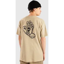 Santa Cruz Stamped Screaming Hand T-Shirt stone grey Gr. S
