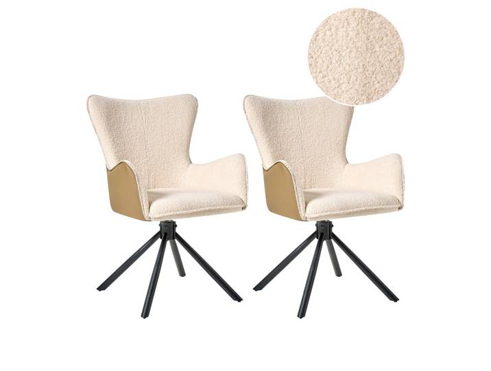 ESSZIMMERSTUHL 2er-Set Hellbeige Novi