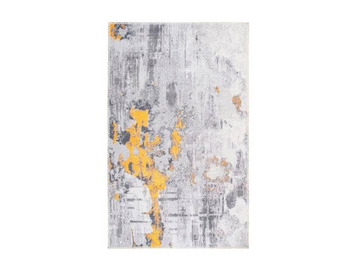 FLACHWEBETEPPICH Grau/Goldfarben