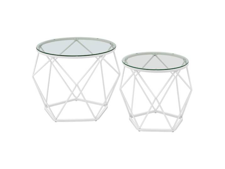 COUCHTISCHSET Weiß B: 48,2 cm
