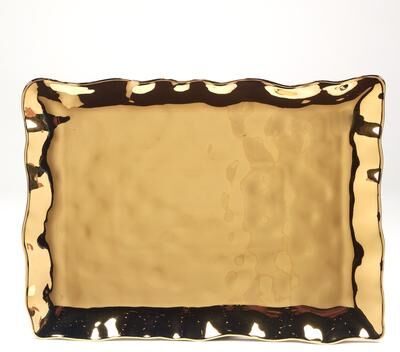 "Certified International Gold Coast Rectangular Platter 16"" x 10"" - 16"" x 12"""