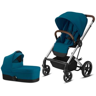 Cybex Balios S Lux Full Size Stroller + Cot S Bassinet Bundle - River Blue