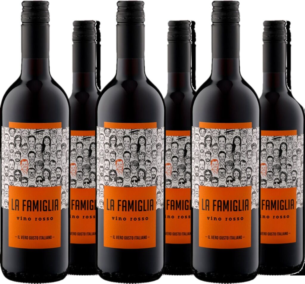 6er Vorteilspaket Vino Rosso 'La Famiglia'  La Famiglia