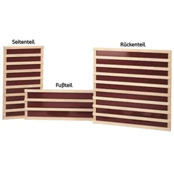 Infraworld Flächenheizsystem Rückenteil in Fichte/Espe 650 x 820 x 50 mm Espe anthrazitgrau