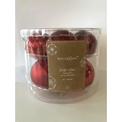 BOLTZE GRUPPE GmbH Kugel 6tlg D8cm Rubinrot-Mix rot Glas lackiert