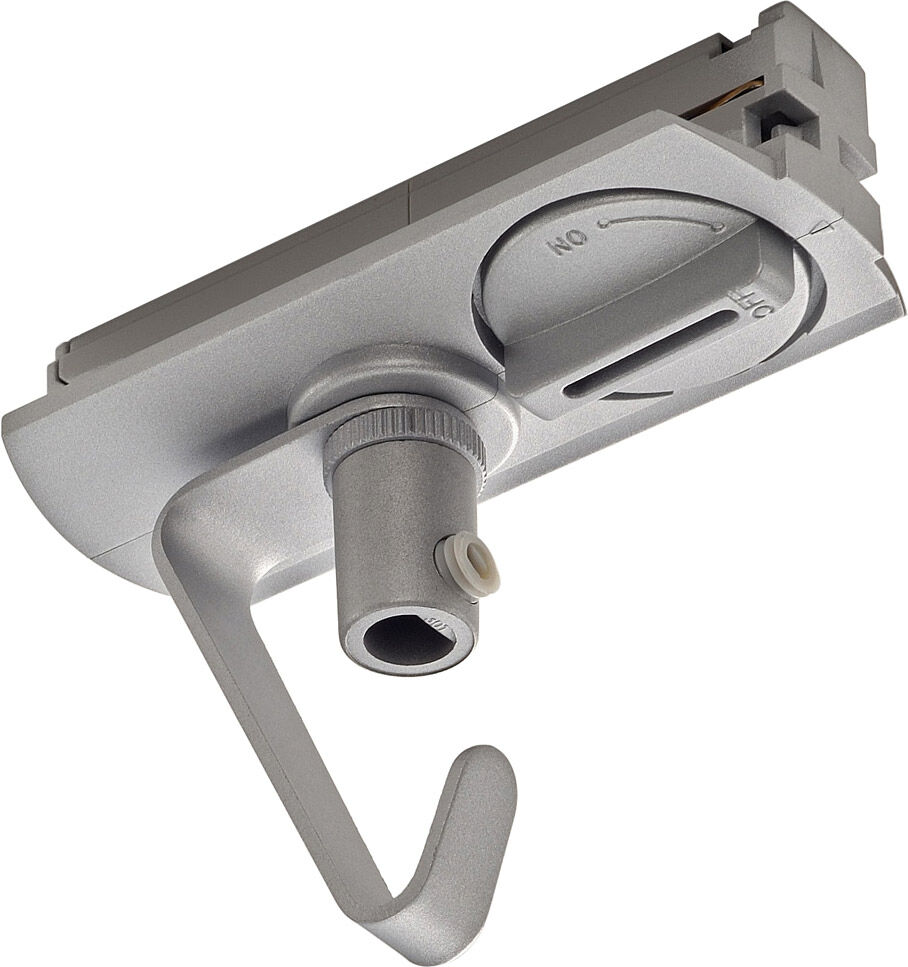 Slv 1-Phasen Pendelleuchtenadapter Mit Haken, Grau - 1 Phasen Stromschienen 230v