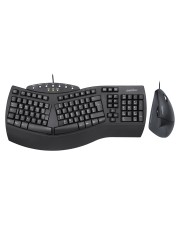 Perixx Tastatur- und Maus-Set kabelgebunden ergonomisch 2in1 USB Desktop Set Deutsches Tastatur Layout QWERTZ Tastatur: Ergonomische mit Ziffernblock Klassisch umfassend gestaltete für die anspruchsvolle persönliche professionelle Nutzung 10-Finger Tippen (PERIDUO-512 DE)