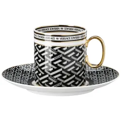 Rosenthal Versace La Greca Signature Black Kaffeetasse 2-tlg