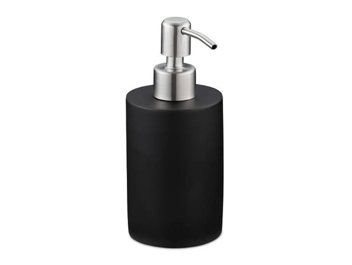 Relaxdays 2x distributeurs de savon résine noire