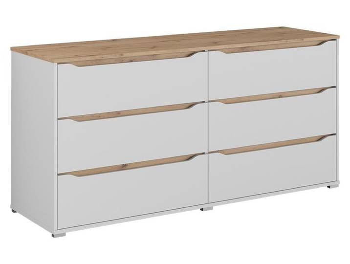 Kommode Vicco Ruben Weiß/Artisan-Eiche 160 x 76.6 cm, Model 62890