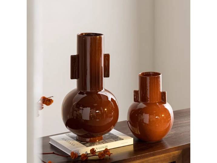Vase en céramique style Wabi Sabi fait main, ustensiles floraux de bureau, esthétique de la dynastie Song, décoration intérieure, ornements pour arrangements floraux