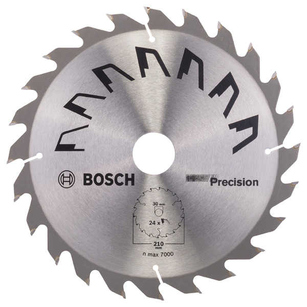 Bosch Kreissägeblatt PRECISION D= 210 mm, Bohrung= 30 mm, Z= 24 2609256872